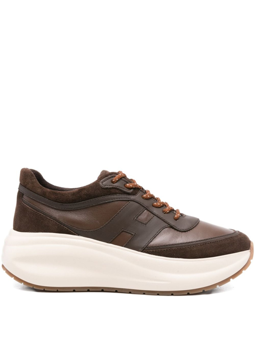 Hogan H696 Suede Sneakers In Brown