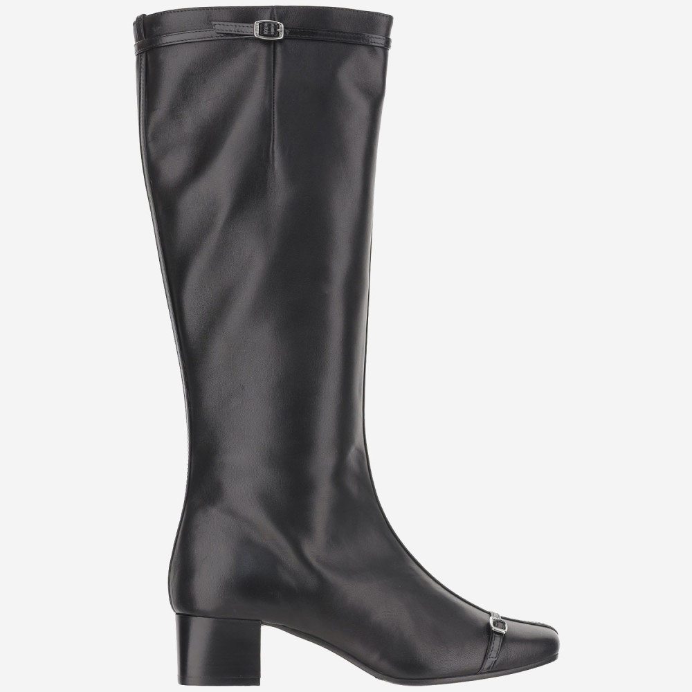 Carel Paris 40mm Starter Leather Boots In Black