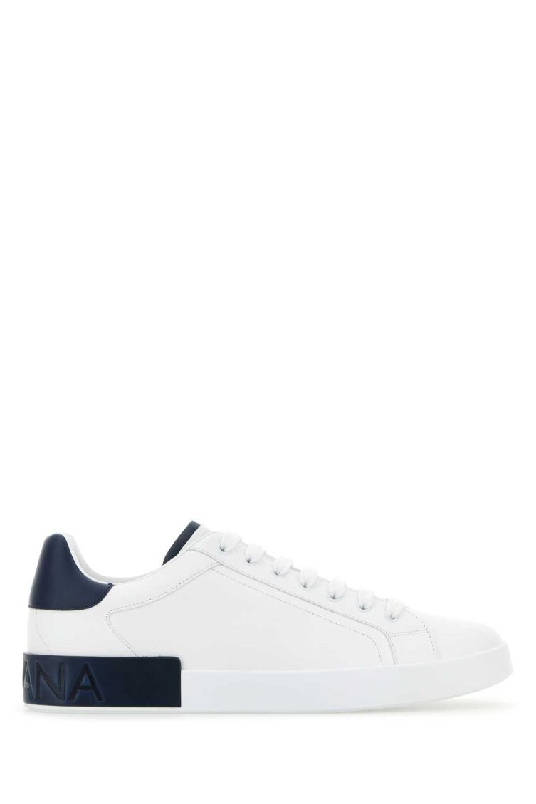 Dolce & Gabbana White Sneakers With Minimalist Design And Cushioned Sole In White