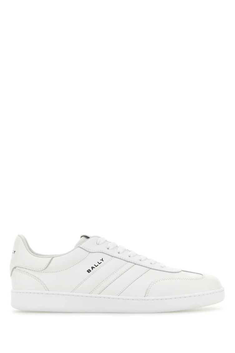 Bally Leather Rivy Sneakers Low-top Silhouette Rubber Sole In White