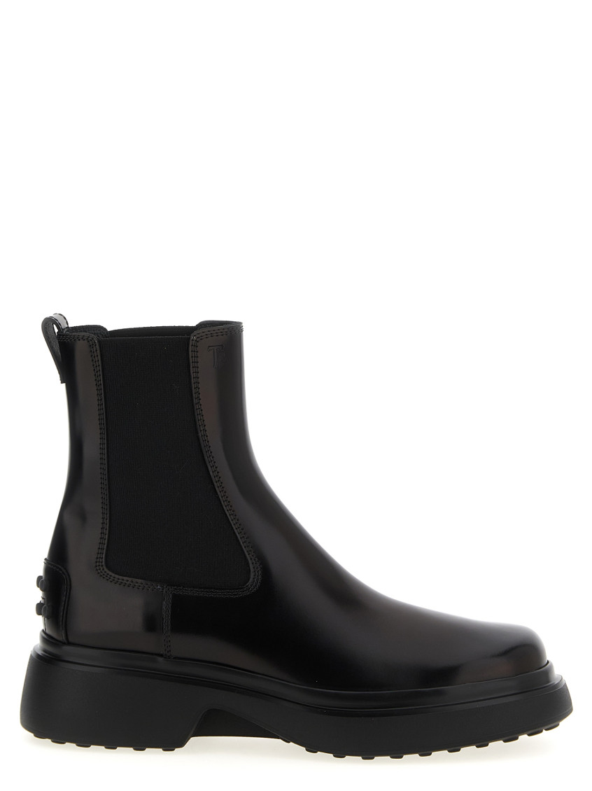 Tod's Chelsea Ankle Boots In Burgundy