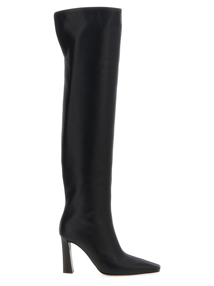 Giuseppe Zanotti Extra High Leather Boots In Black