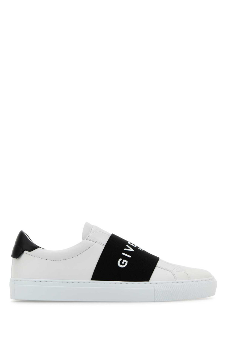 Givenchy Slip-on Sneakers With Black Band Logo Detail In White