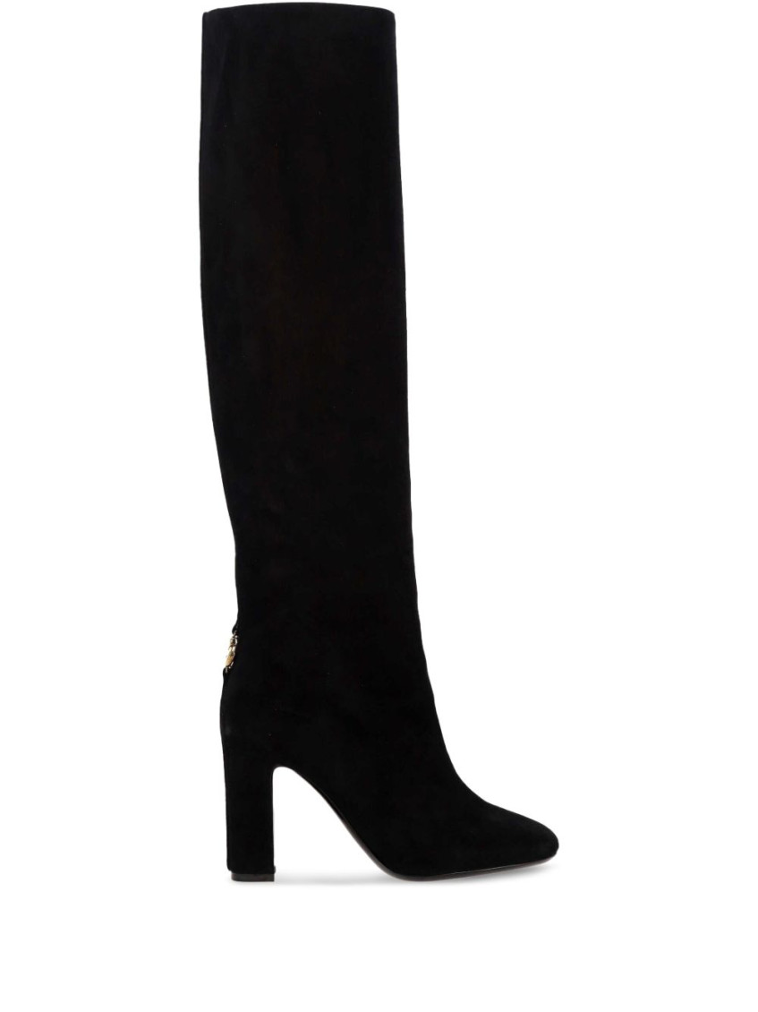 Dolce & Gabbana Suede Leather Boots In Black
