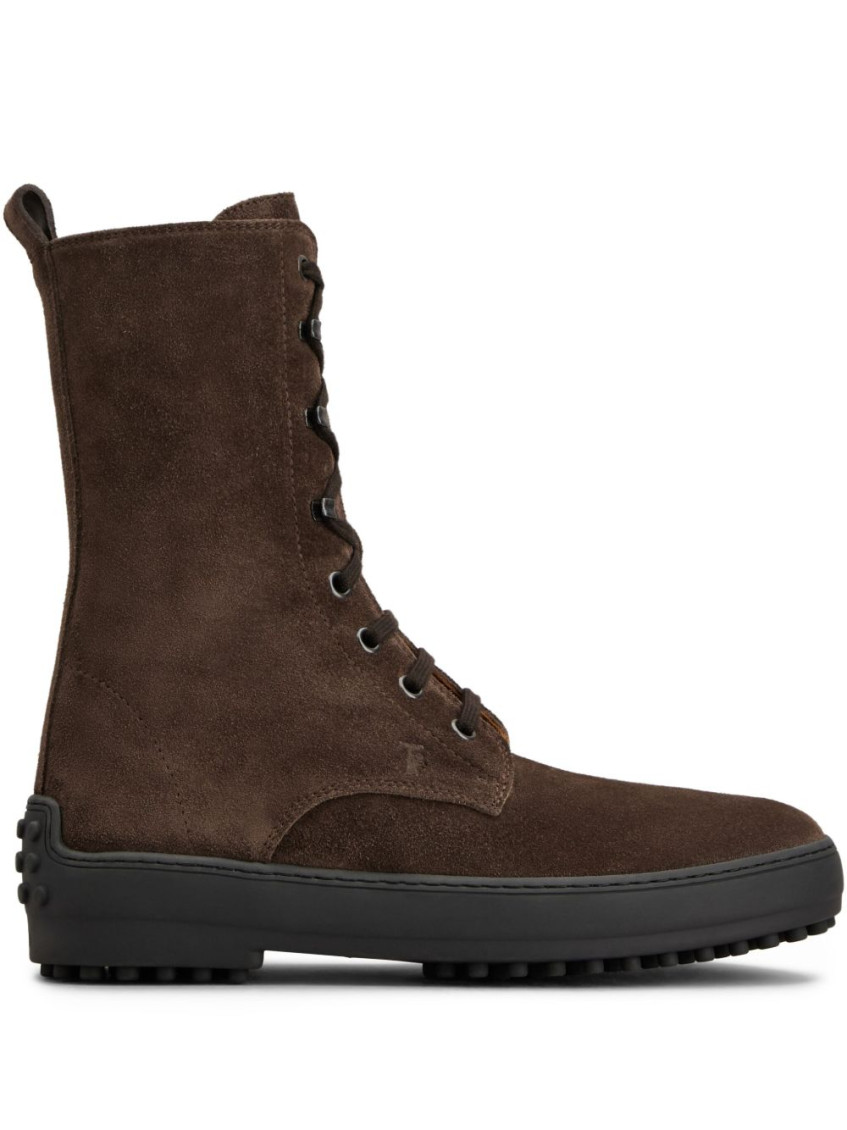 Tod's Brown Lace Up Boots