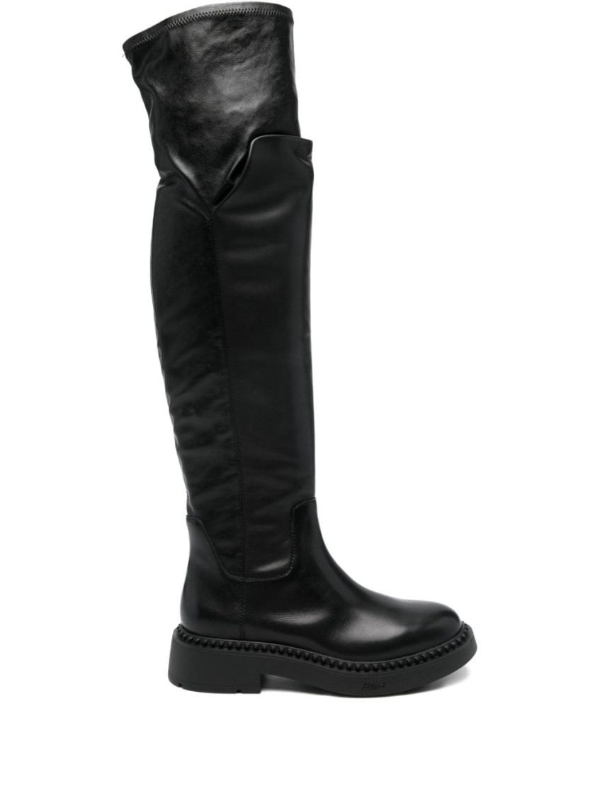 Ash Black High Boots In Black
