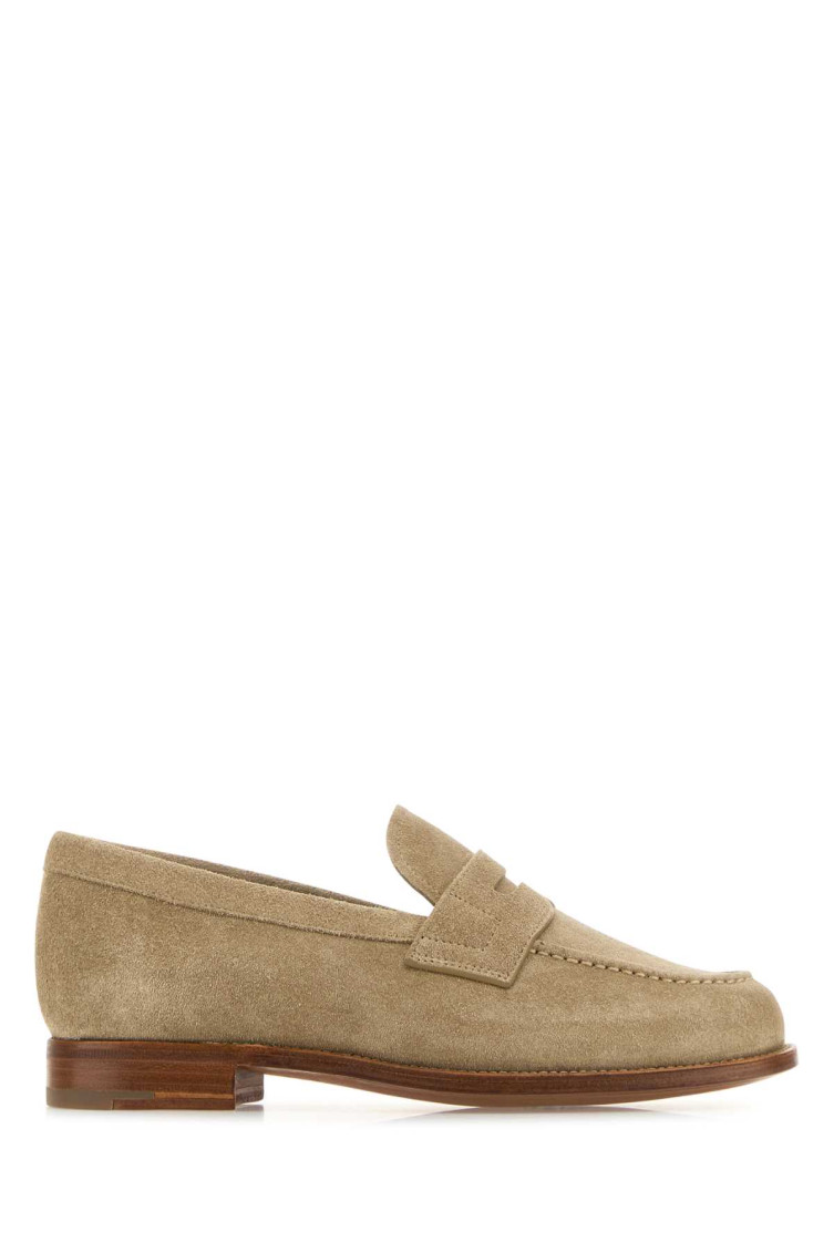 Church's Dove Grey Suede Heswall W Loafers In Beige