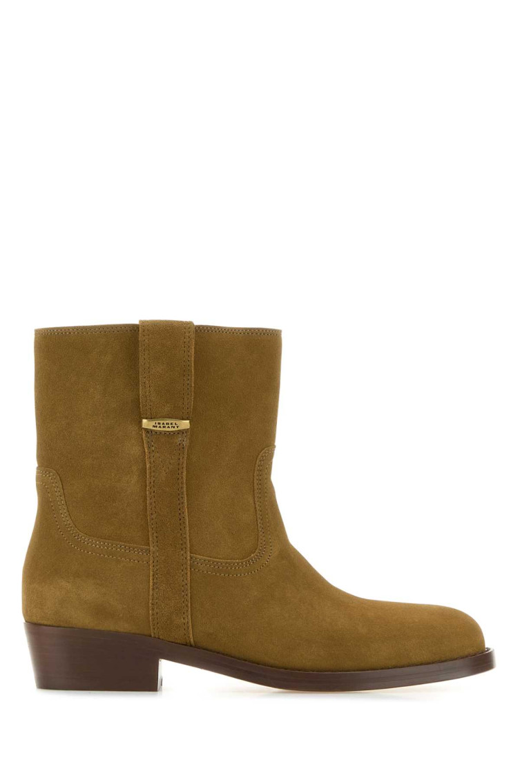 Isabel Marant Biscuit Suede Lylie Ankle Boots In Brown
