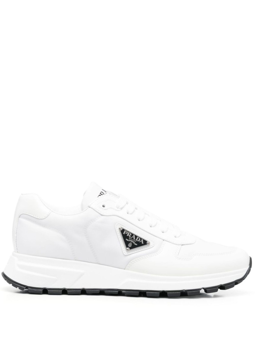 PRADA WHITE LOW-TOP SNEAKERS