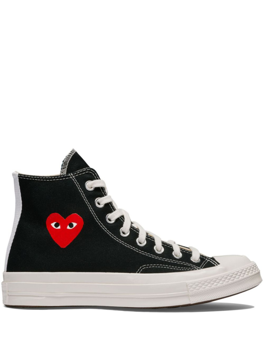 Shop Comme Des Garçons Black High-top Sneakers