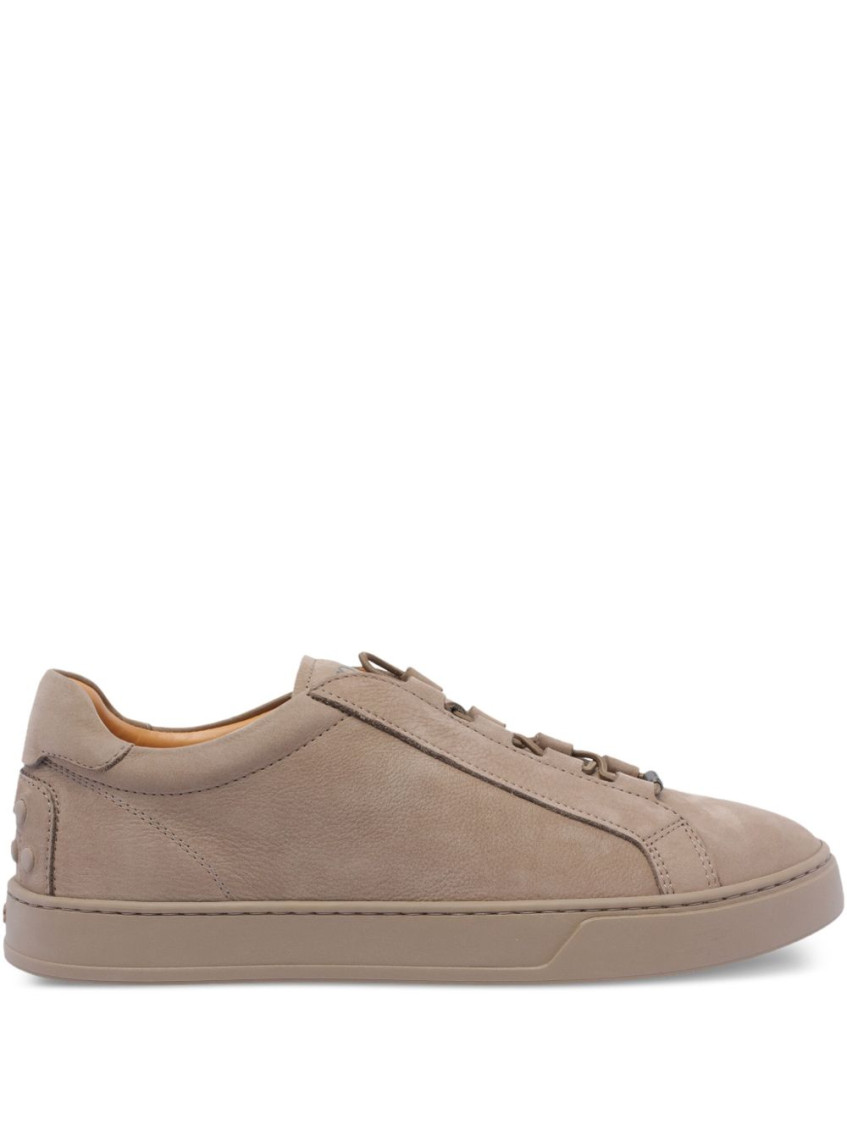 Tod's Men's Leather Sneakers With Premium Quality In Grey