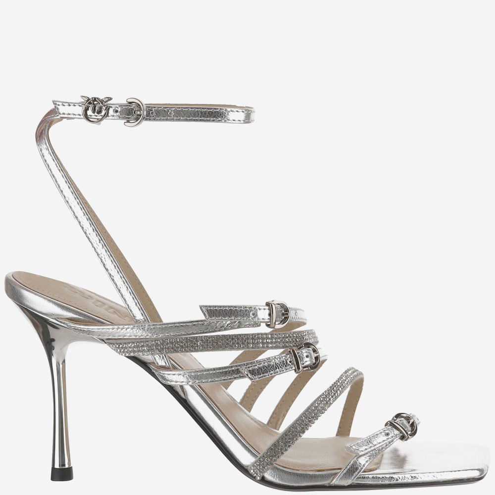 Pinko Lisa Sandals In Silver