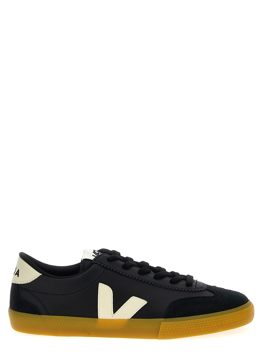 Veja 'volley' Black Sneaker With Side Logo And Lettering Logo On The Heel In Black