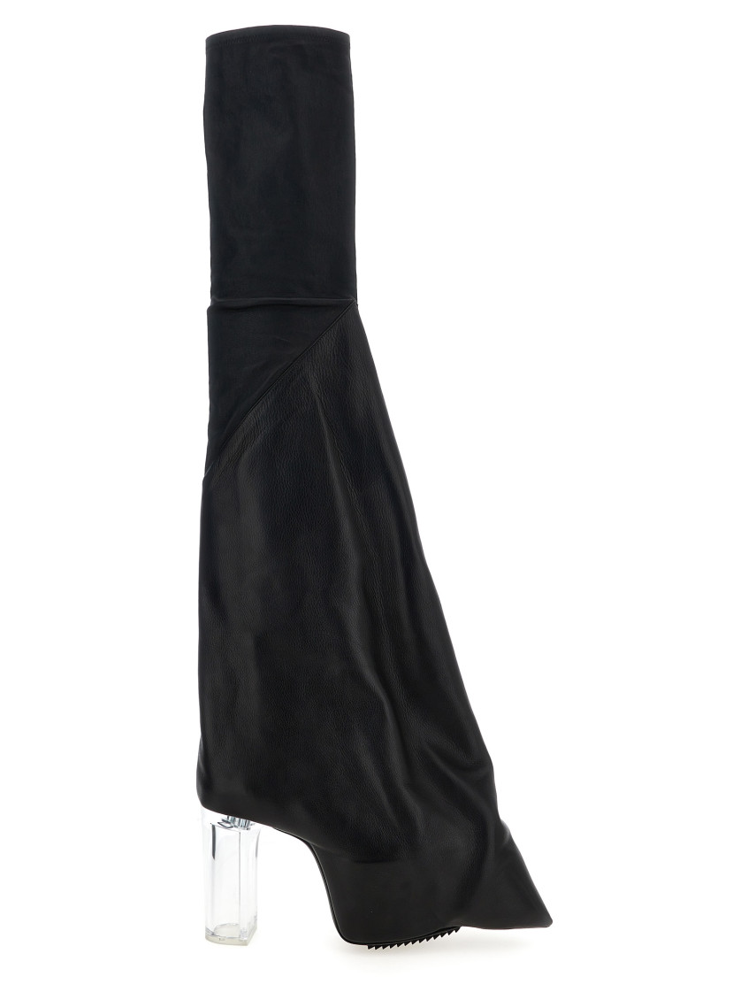 Rick Owens Taco Kiss Over-the-knee Boots In Black