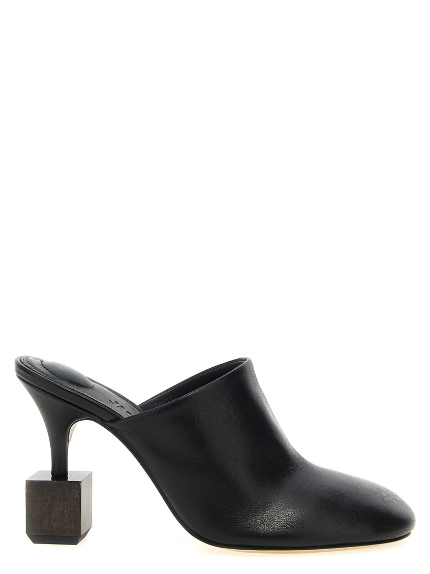 Shop Jacquemus Black Leather Mules