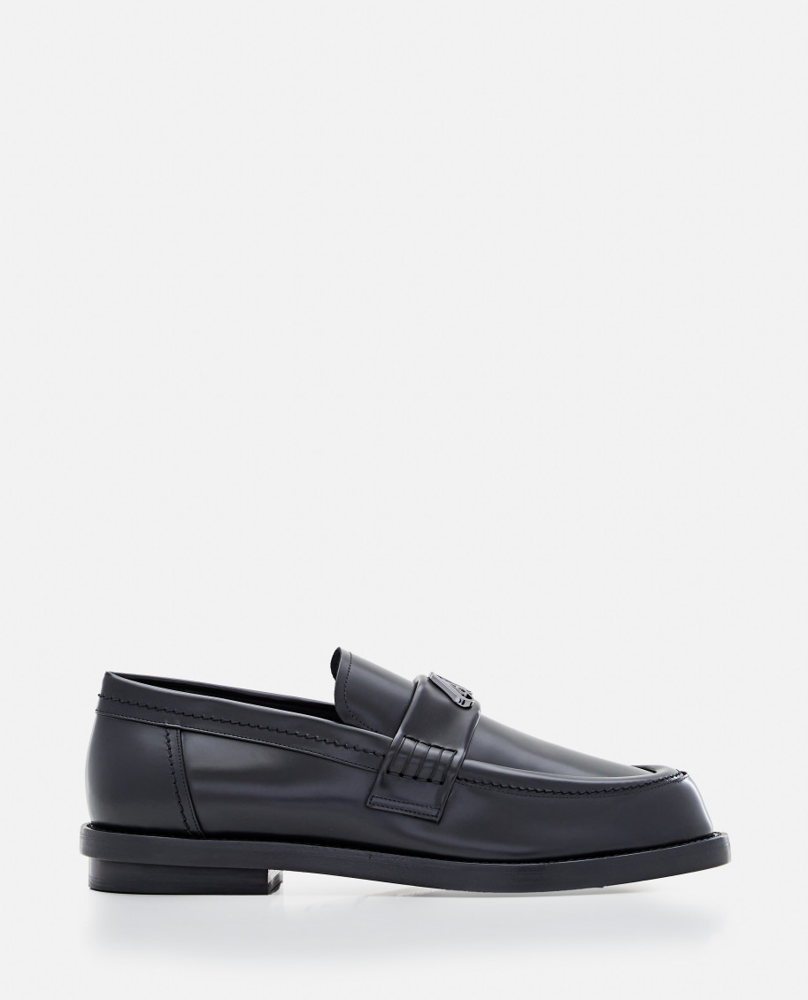 Shop Alexander Mcqueen Black Leather Loafers