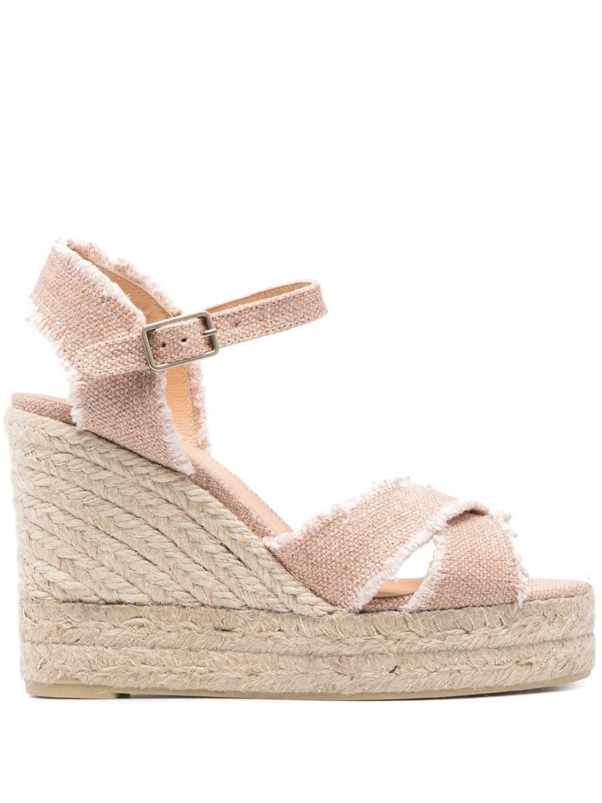 Shop Castaã±er Bromelia Wedge Heel Sandals In Pink