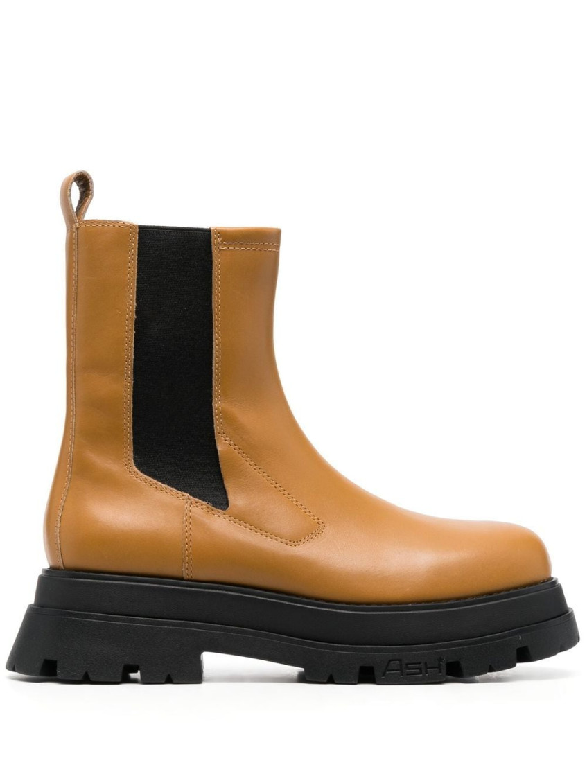 Ash Elite Studded Chunky Sole Boots In Brown