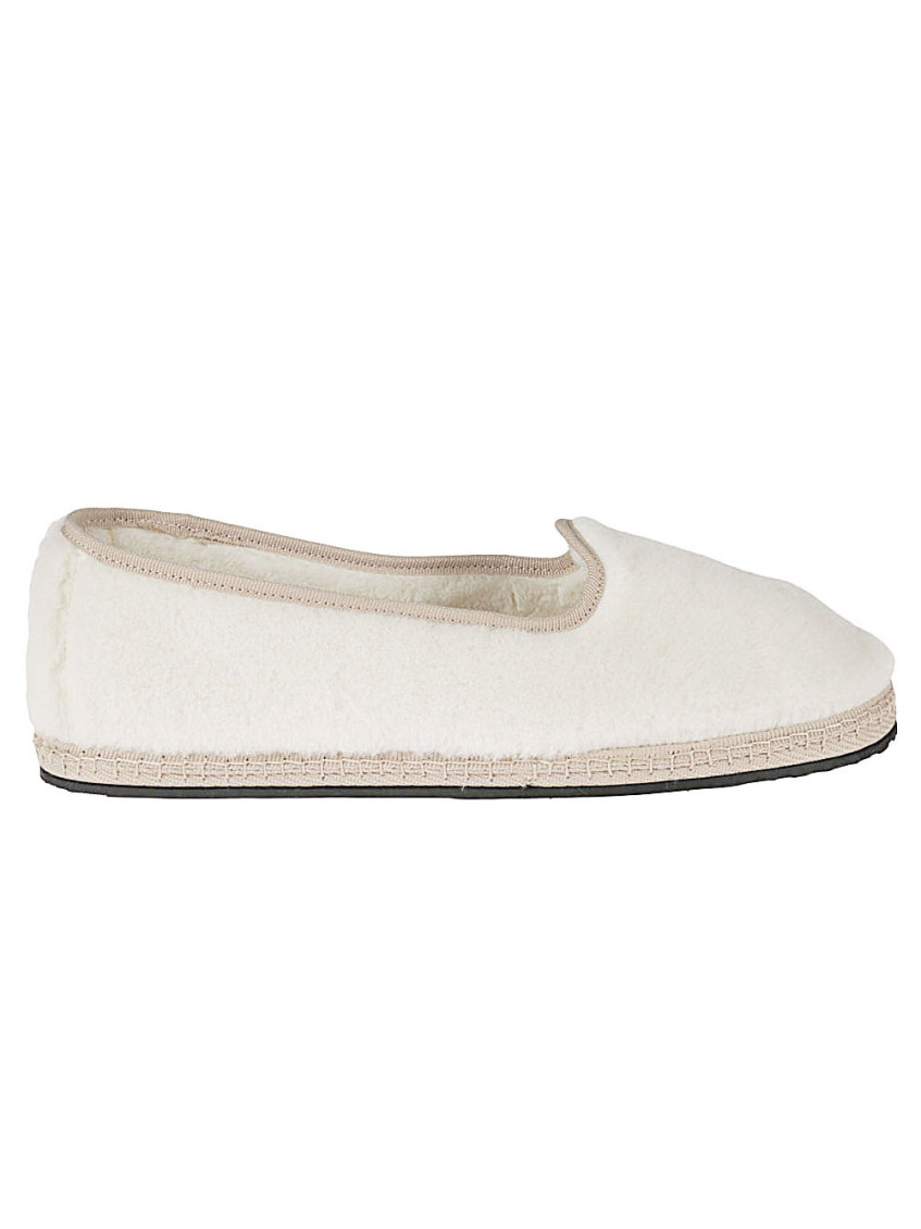 Piedàterre Venezia White White Friulana Alpaca Wool Ballet Flats In White