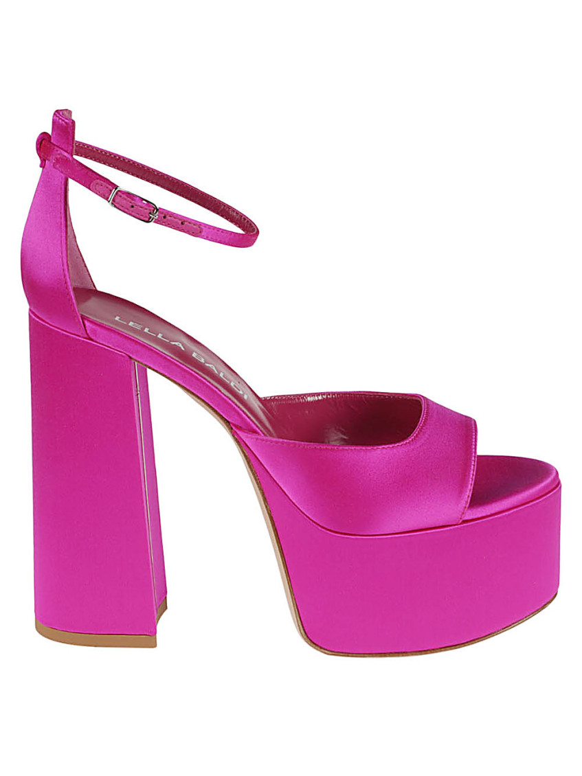 Shop Lella Baldi Fuchsia Fuchsia Slingback Heels