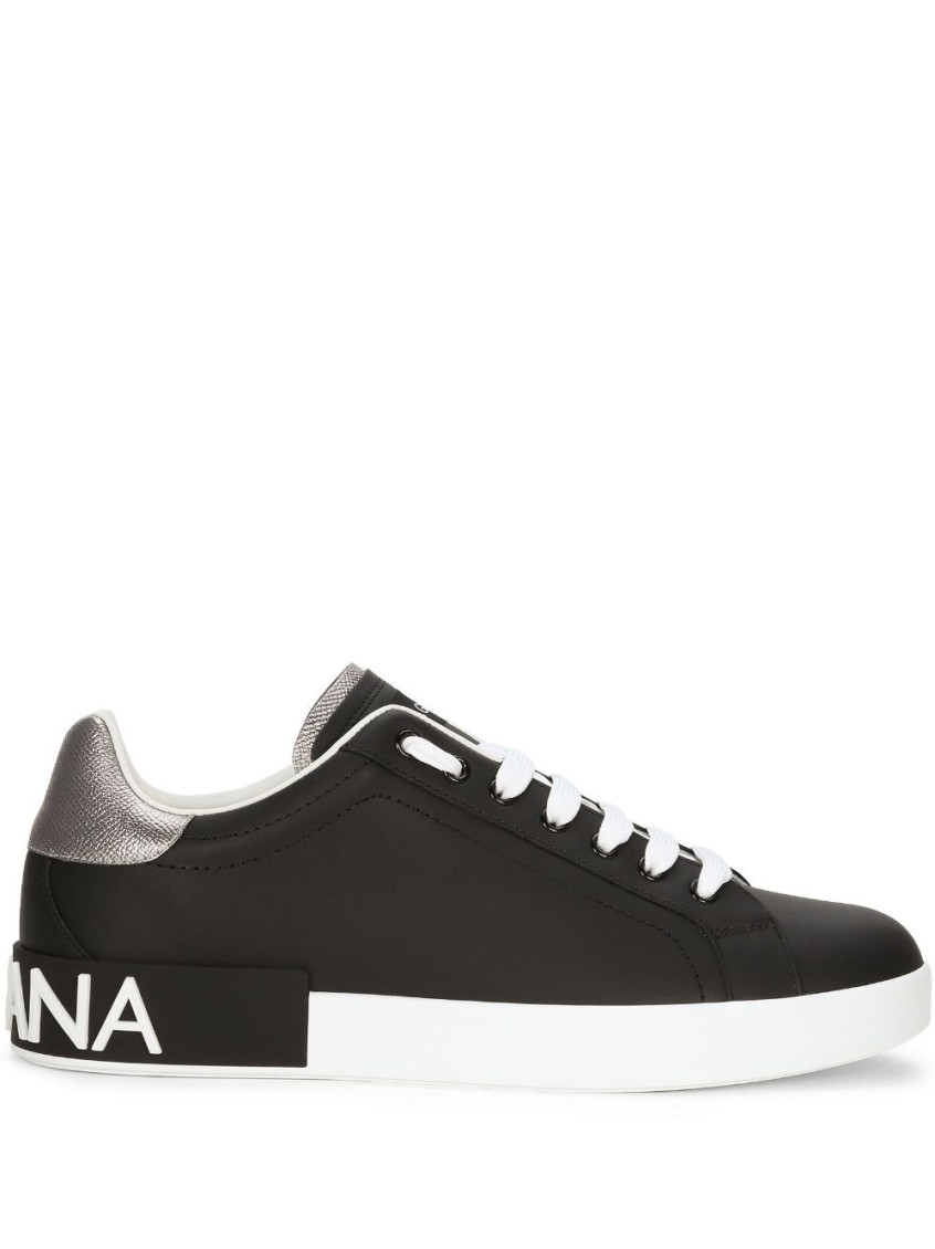 Shop Dolce & Gabbana Black Portofino Sneakers