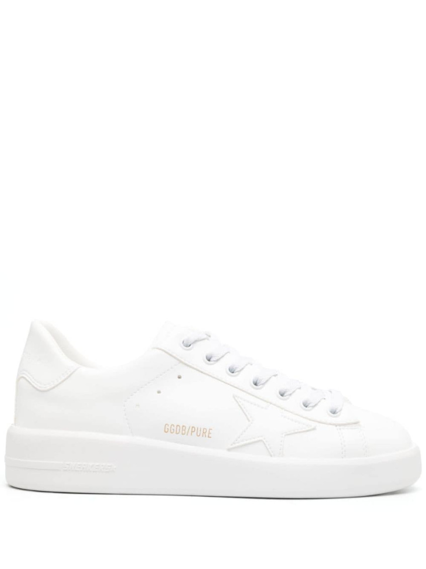 Golden Goose Purestar Sneaker With Logo In White