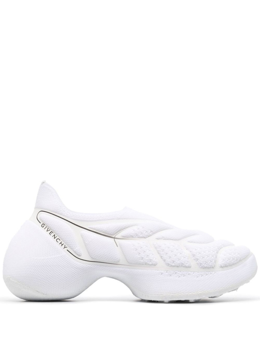 Givenchy White Fabric Tk-360 Slip On Sneakers In White