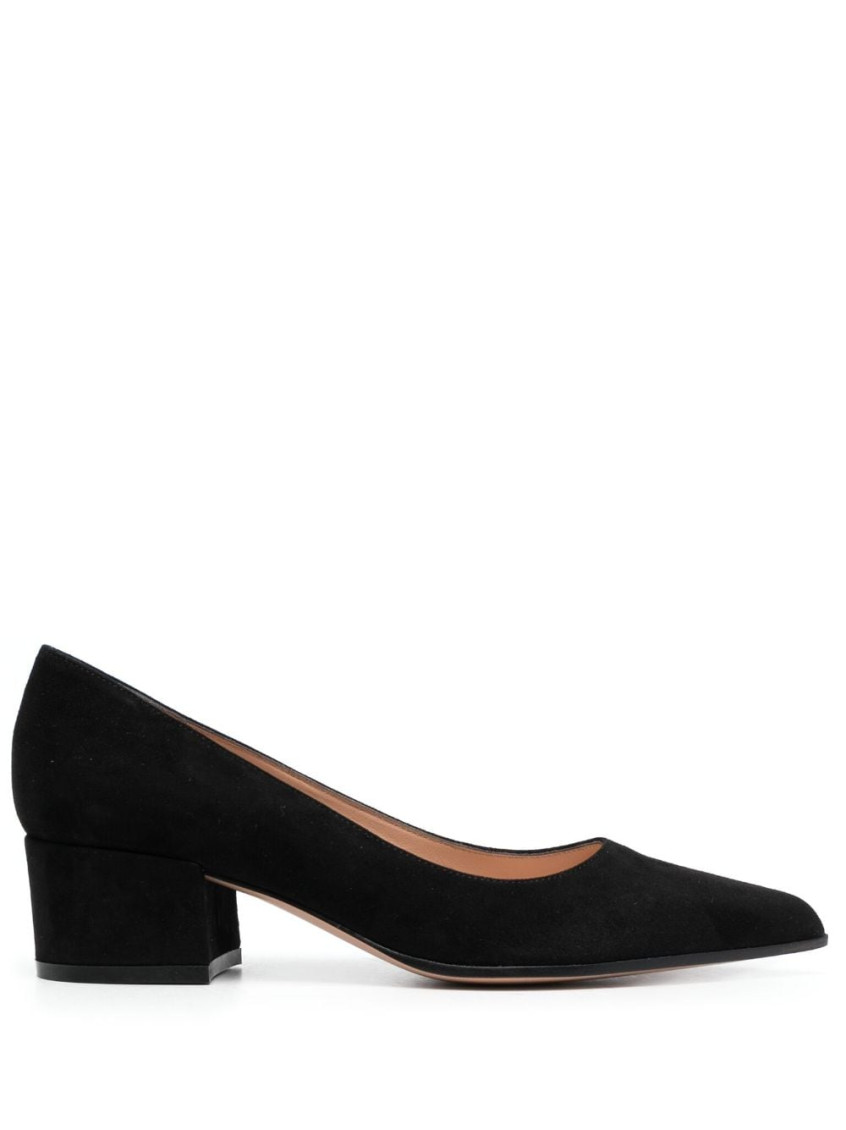 Gianvito Rossi Piper Pump 45 Suede Pumps In Black