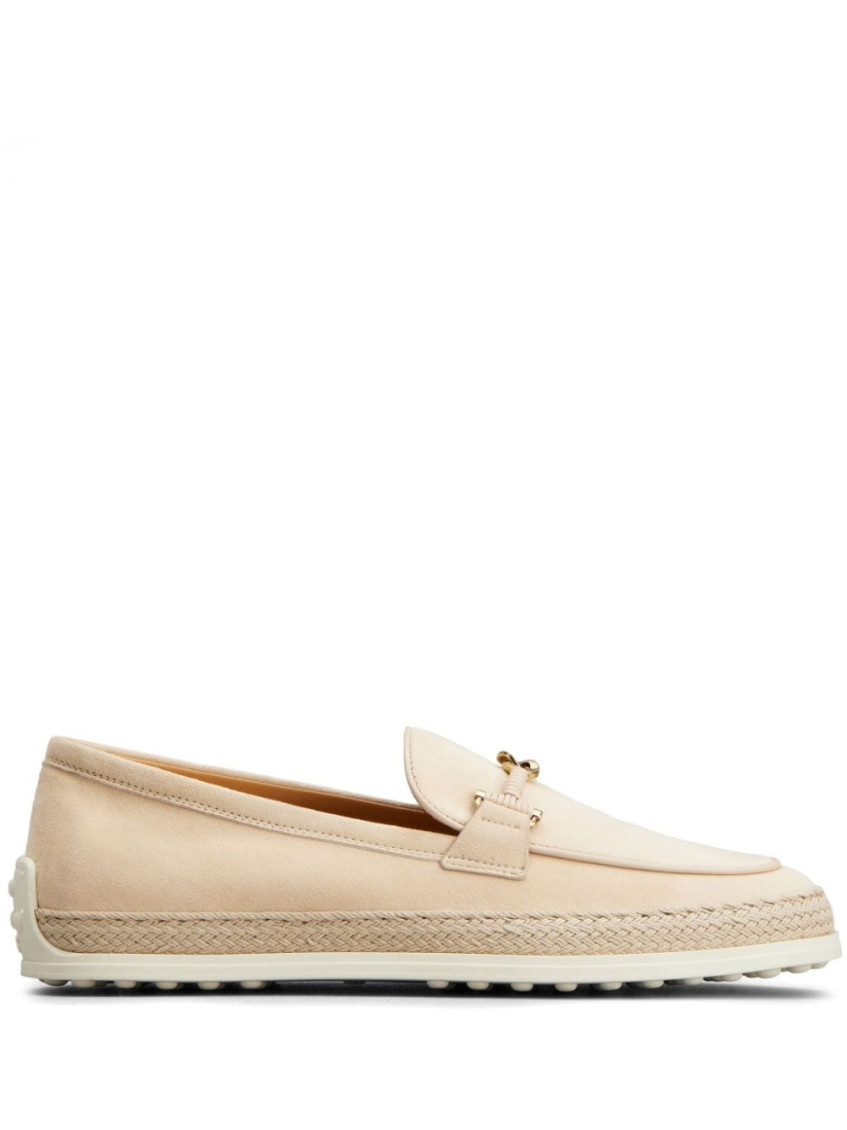 Tod's Suede Loafers In Beige