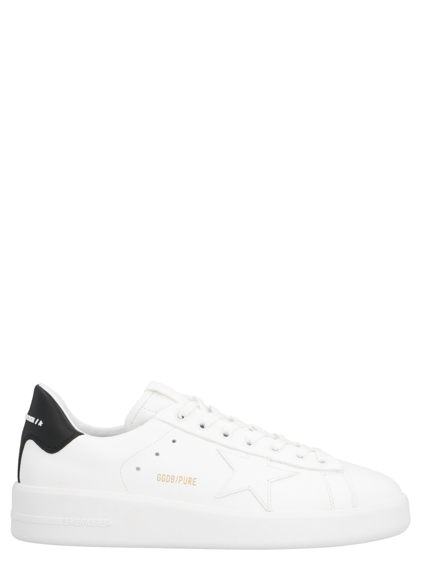 Golden Goose Mens Silver Com Pure Star Bio Logo-print Faux-leather Low-top Trainers In Blackwhite