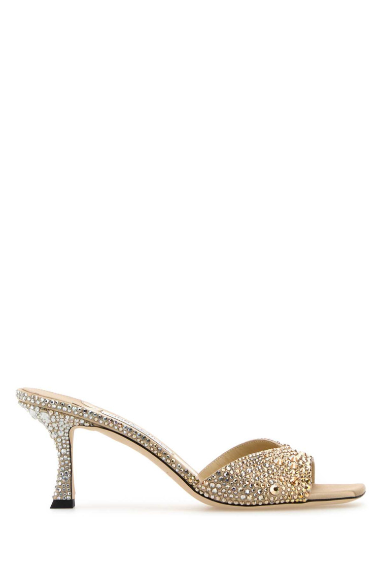 Jimmy Choo Golden Crystal Heels