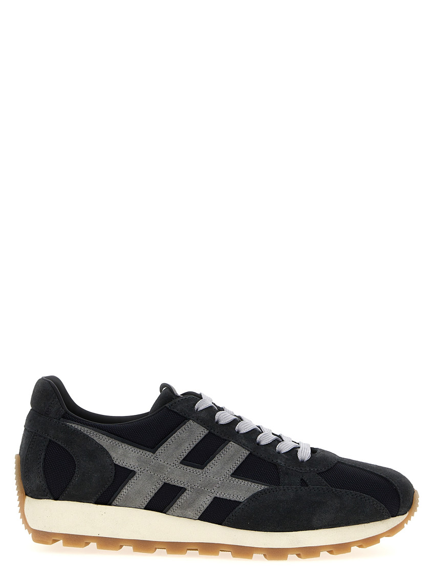 Hogan Navy Blue Lace Up Sneakers