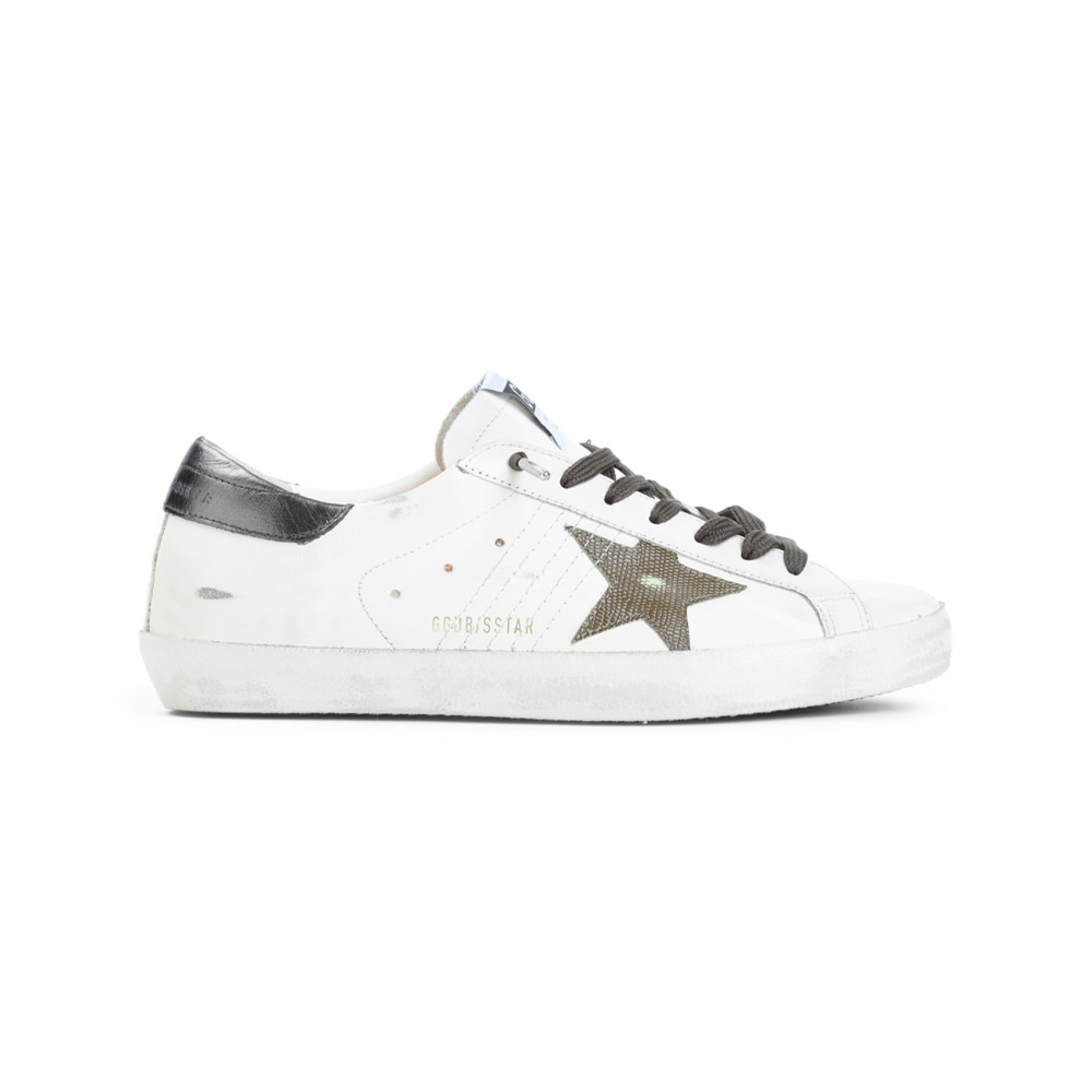 Golden Goose White Lace Up Sneakers