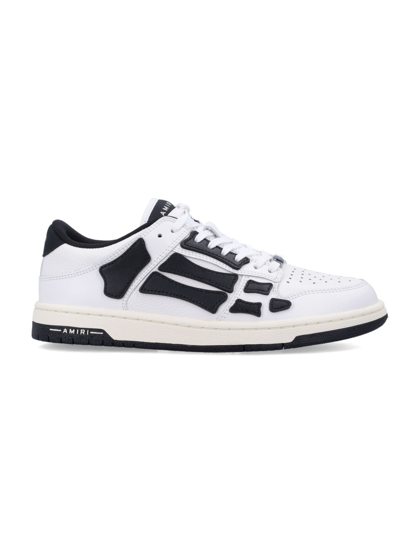 Amiri Skel Top Low Black And White Sneakers With Logo Patch On Thetongue And Contrasting Details On The Si In White