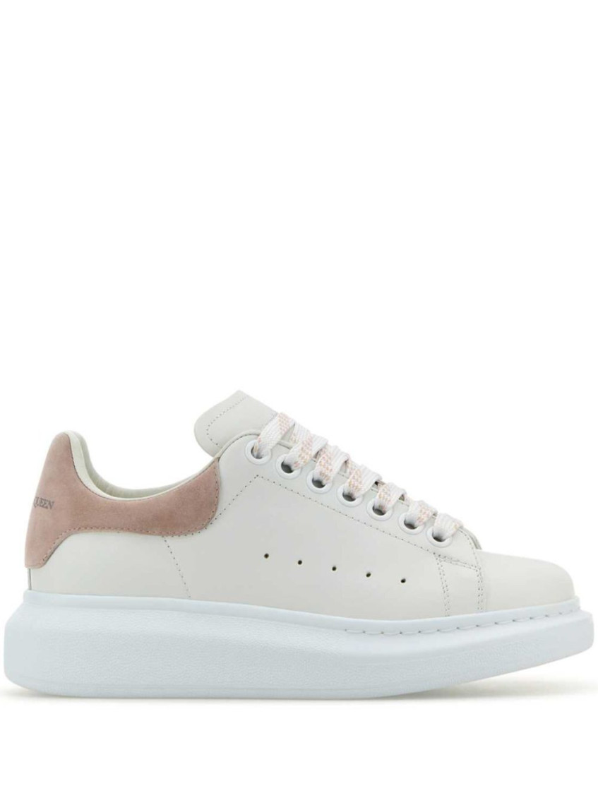 Shop Alexander Mcqueen White Lace Up Sneakers