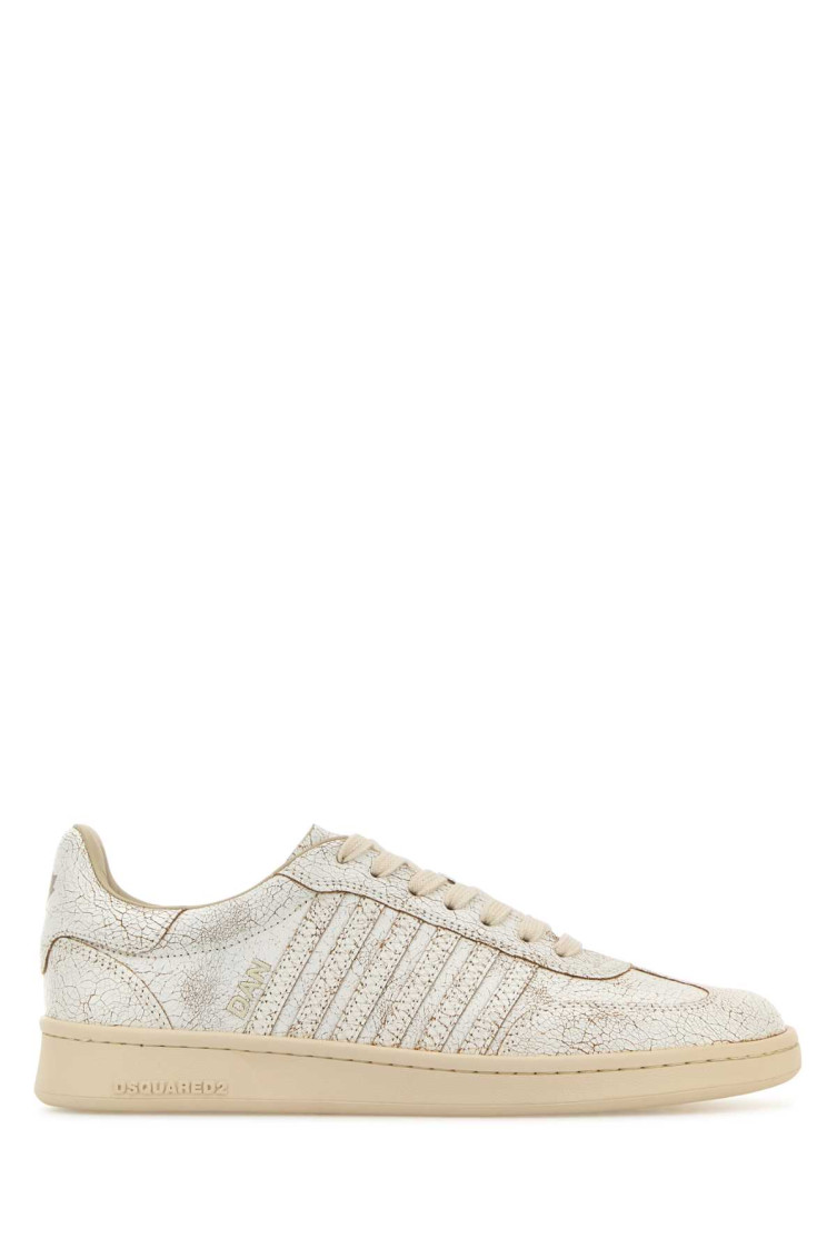 Dsquared2 Dsquared White Leather Boxer Sneakers In White