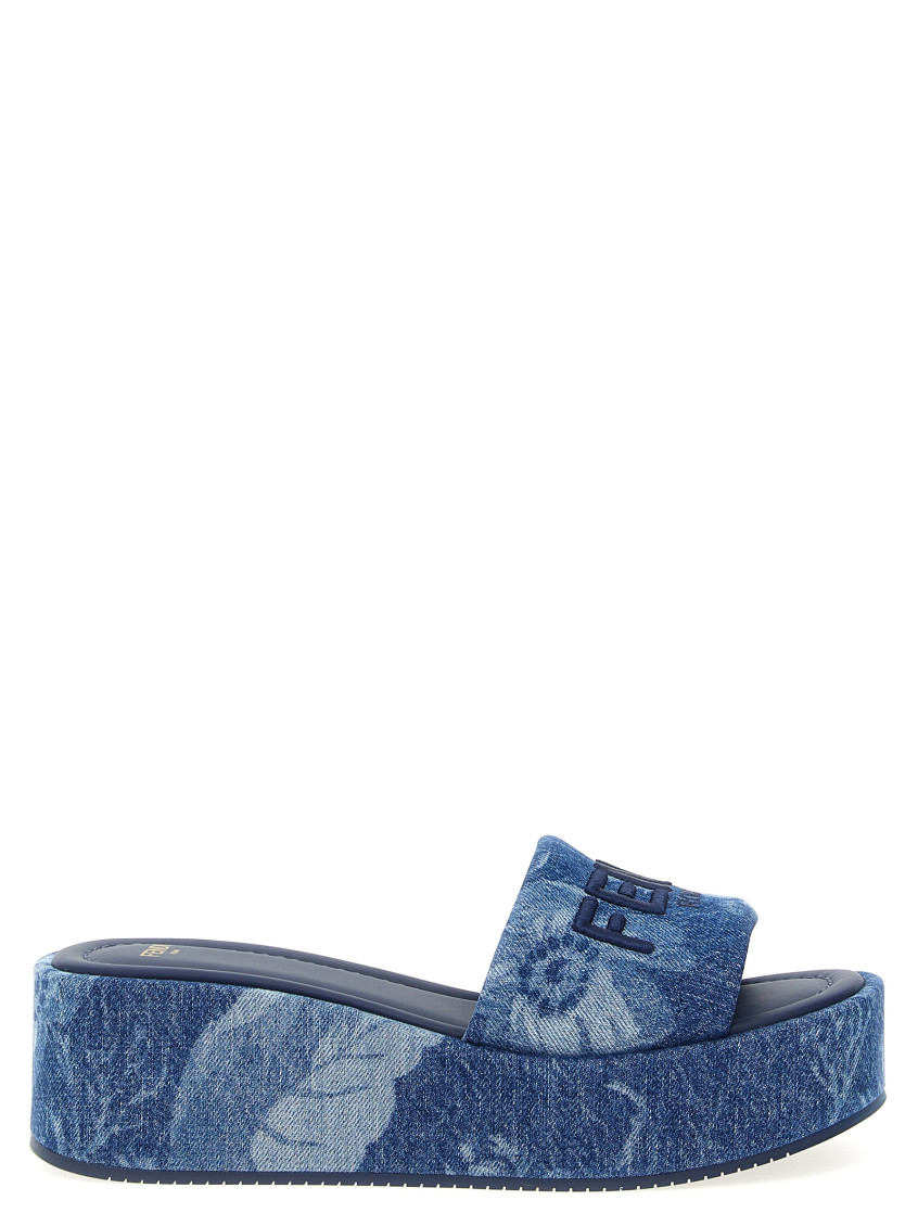 Fendi Sunny Slides With Open Toe And Platform Sole