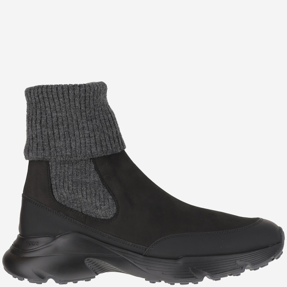 Tod's Ankle Boots With Suede Upper In Black
