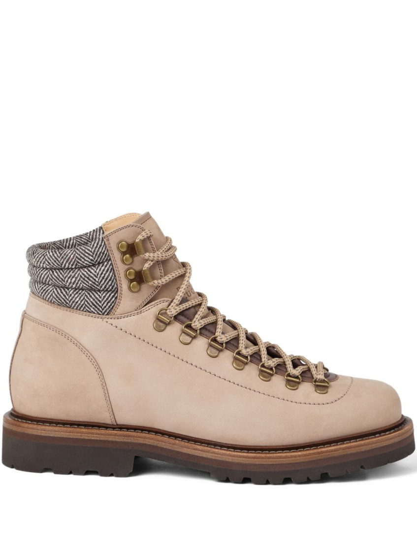 Brunello Cucinelli Mountain Boot Boots And Ankle Boots Beige In Brown