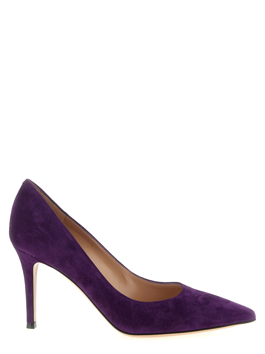 Gianvito Rossi 85mm Pointed Stiletto Pumps In Purple