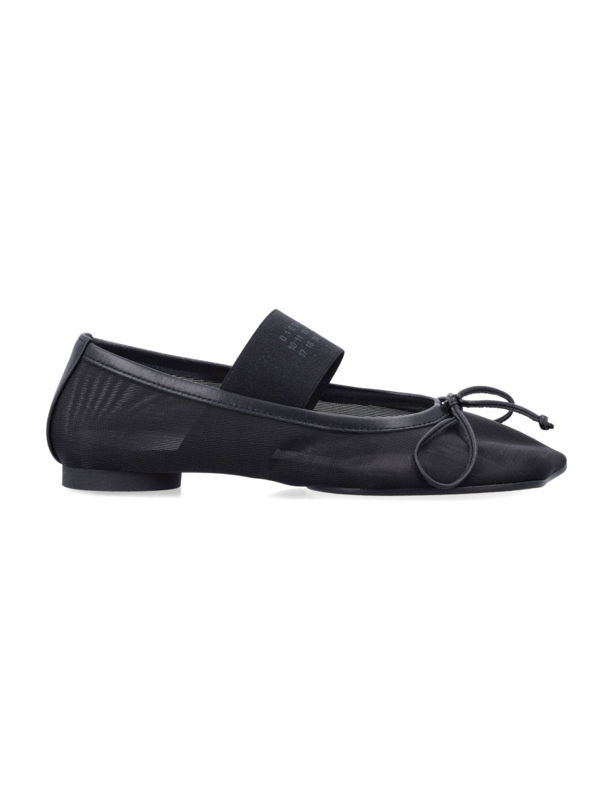 Maison Margiela Black Slip On Ballet Flats In Black