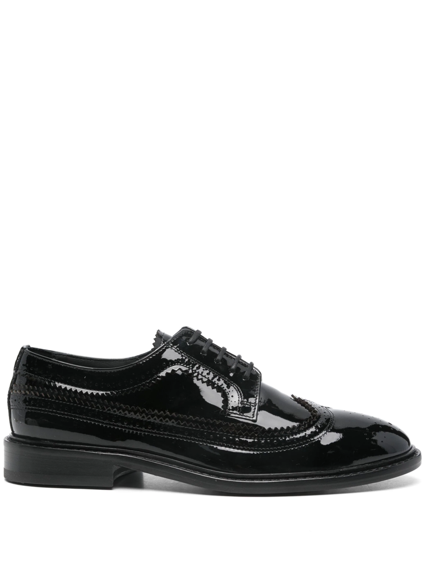 Paul Smith Fuentes Brogue Shoes In Patent Leather In Black