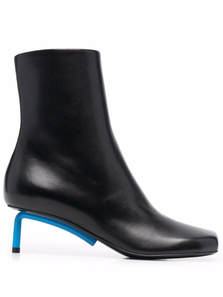 ロングブーツ OFF WHITE Black Nappa Leather Allen Ankle Boots Off-white Allen 140mm Leather Ankle Boots In Black | ModeSens