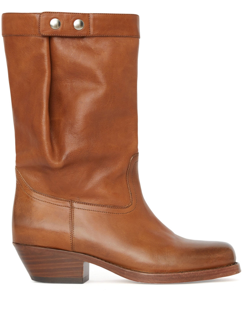 Shop Isabel Marant Brown Leather Boots