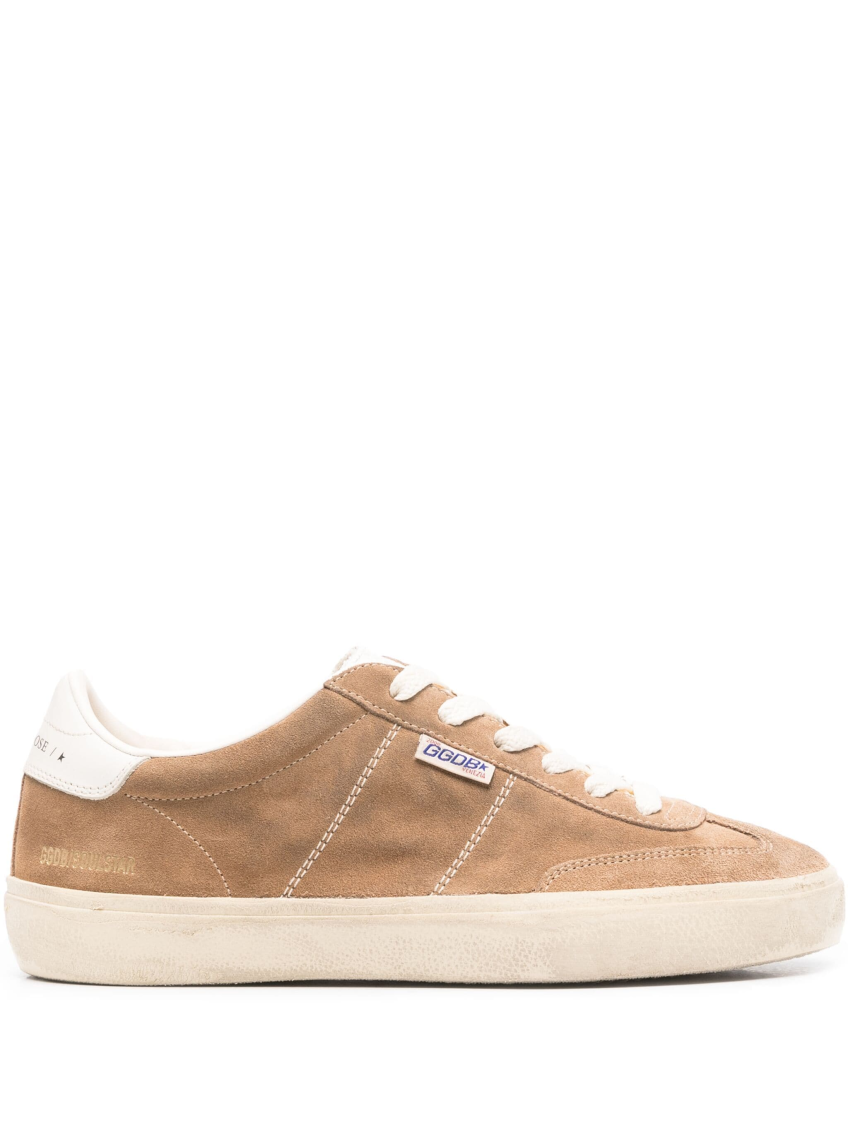 Golden Goose Soul Star Suede Upper Leather Hf Tongue Leather Heel In Brown