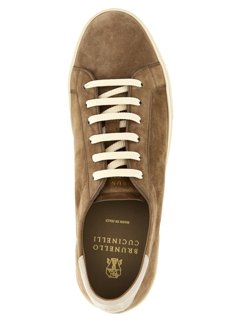 スニーカー BRUNELLO CUCINELLI Suede sneakers Beige MZUCHHP330 Brunello Cucinelli Beige Suede Sneakers for Men Online USA