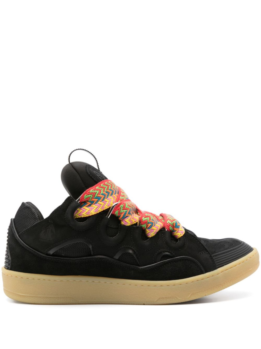 Shop Lanvin Black Curb Sneakers