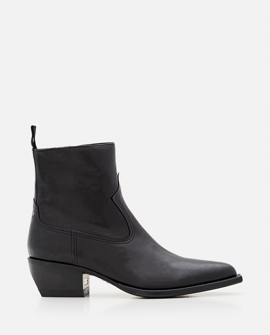Golden Goose Black Debbie Leather Boots In Black