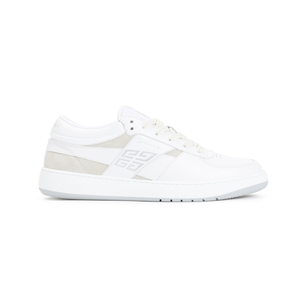 Givenchy G Move White Low Top Sneakers With Logo Detail On The Side In Leather Man