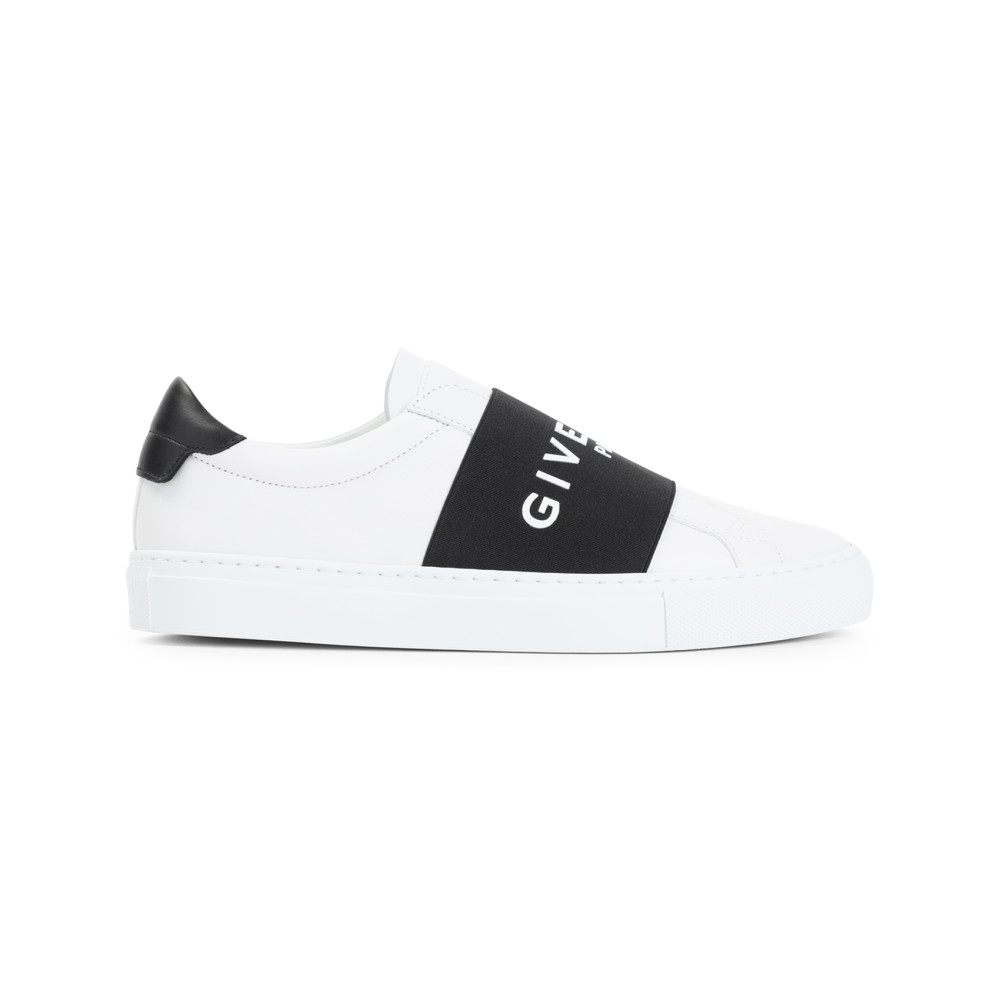 Givenchy Slip-on Sneakers With Black Band Logo Detail In White